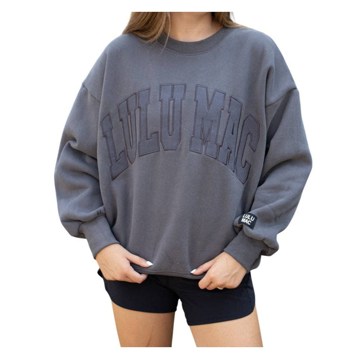 Lulu Mac Sweatshirt Dark Grey with Grey Embroidery