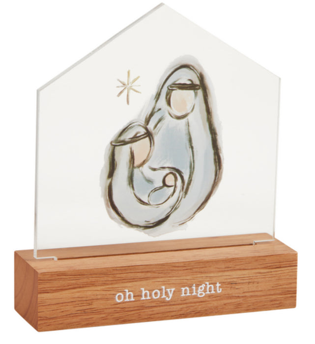 Holy Family Light-Up Plaque