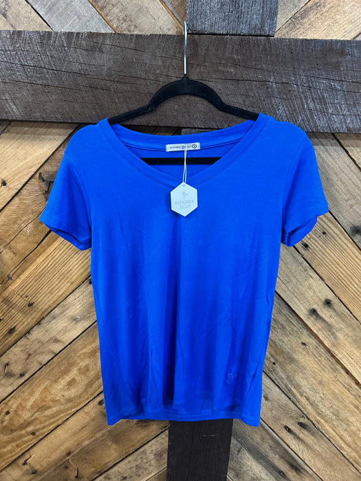 True Blu Luxe V-Neck Pajama Top