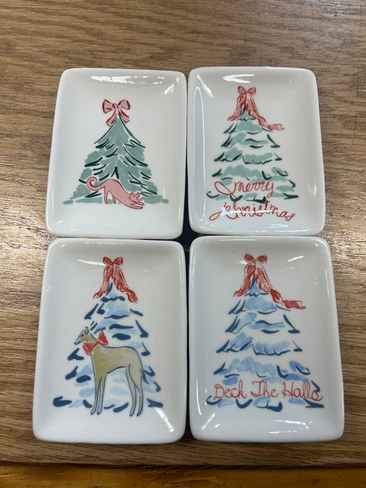 4" Christmas Themed Trinket Dish- Available in 4 Styles!