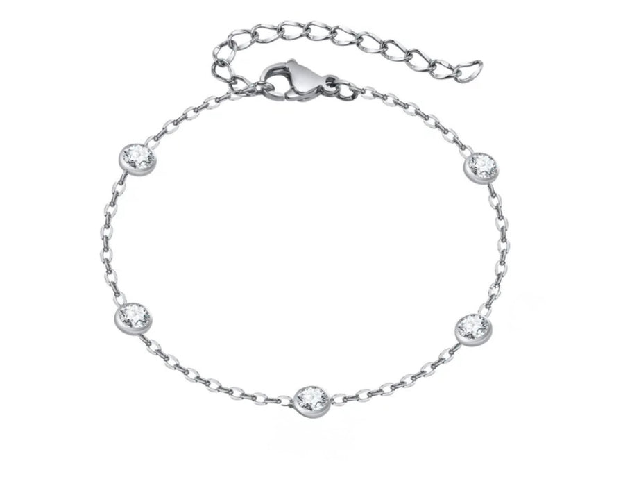 The Elara Bracelet – Stainless Steel PVD with CZ Accents