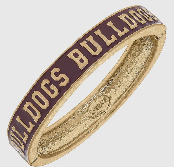 Mississippi State “Bulldogs” Enamel Hinge Bangle - 2 Colors!