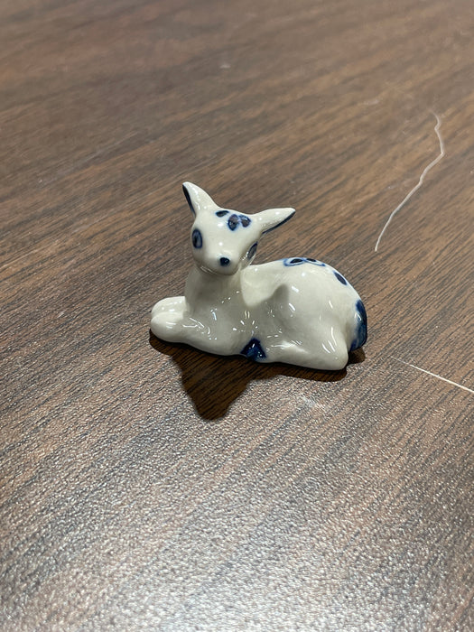 Blue & White Porcelain Trinkets. Small Animals. Range in size from 1" to 3"