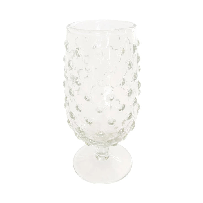 12 oz. Recycled Glass Hobnail Stemmed Drinking Glass