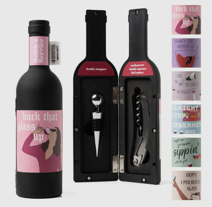 Bottle Service Wine Accessory Kit - 6 Styles!