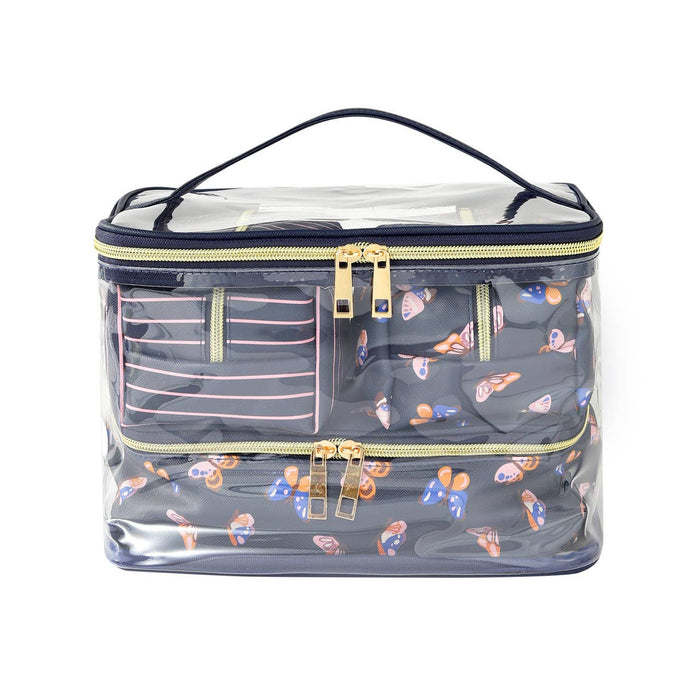 4pc Cosmetic Bags Set.  Choose from Bows or Butterflies.  Perfect for Graduation Gifts!