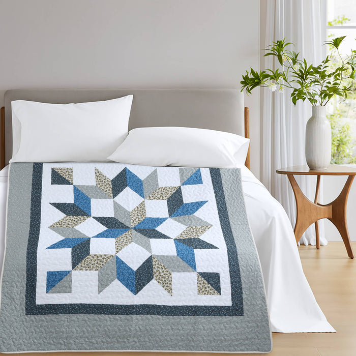 Virah Bella "Starry Elegance" Quilted Throw Blanket