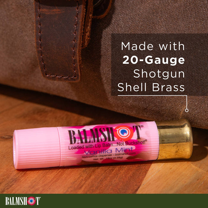 Balmshot Pink Camo Vanilla Mint Lip Balm in a Bullet