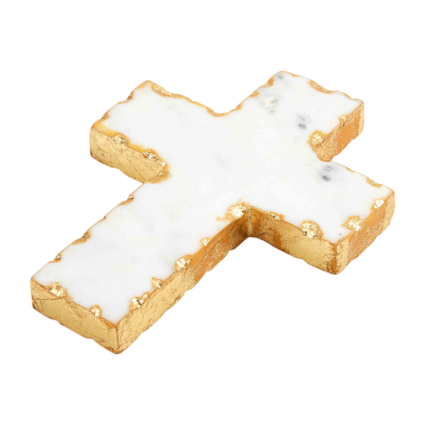 Gold Edge Marble Cross — Barlow Blue