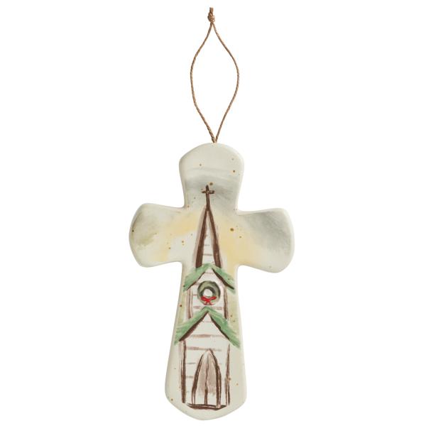 Ceramic Nativity Cross Ornaments- Available in 2 Styles!