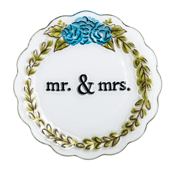 Glass Ruffle Mr. & Mrs. Platter