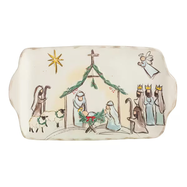 Nativity Stoneware Platter