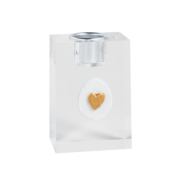 Intaglio Heart Taper Holder