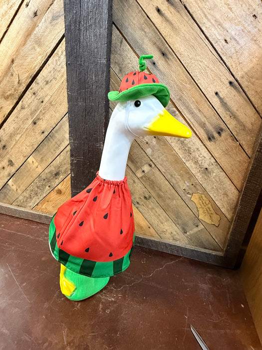 Porch Goose Clothes.  These will fit most standard size porch geese.  Pictured on a 23” Goose.