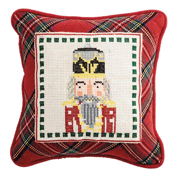 Needle Point Nutcracker Pillow