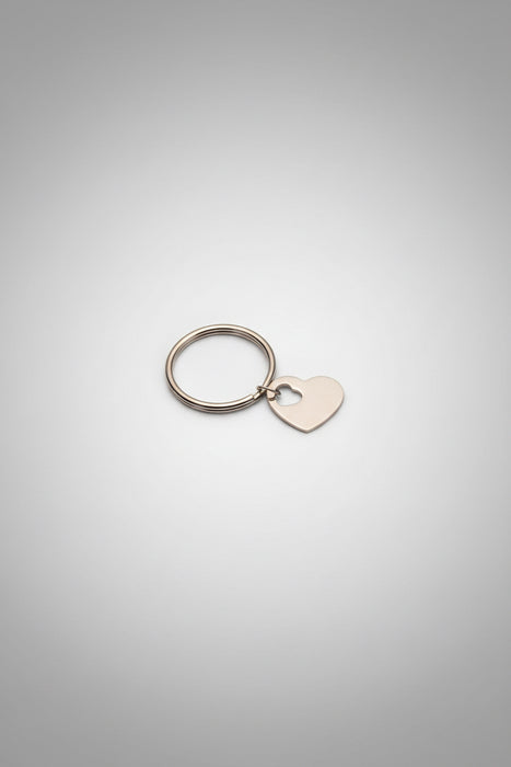 Engravable Heart Silver Keychain - Personalization Included with Price!