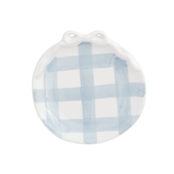 Gingham Bow Ring Dish