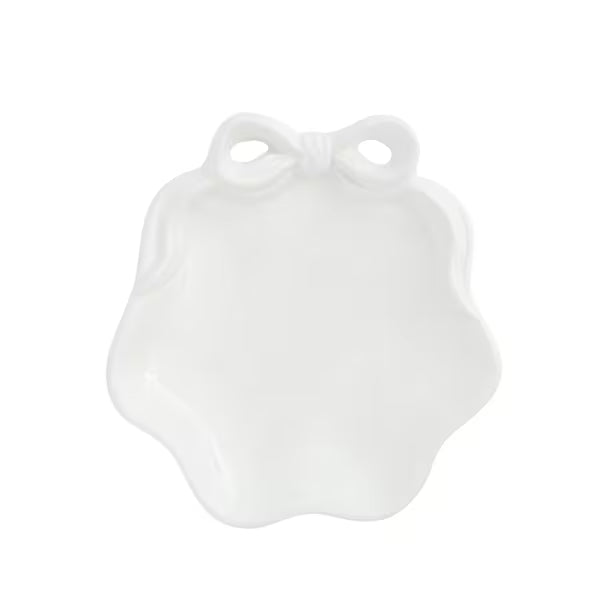 White Bow Ring Dish