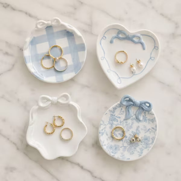 White Bow Ring Dish