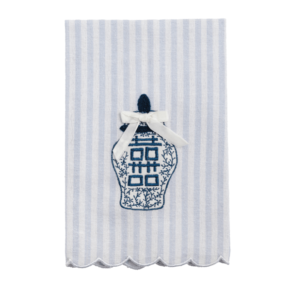 Ginger Jar Stripe Tea Towel