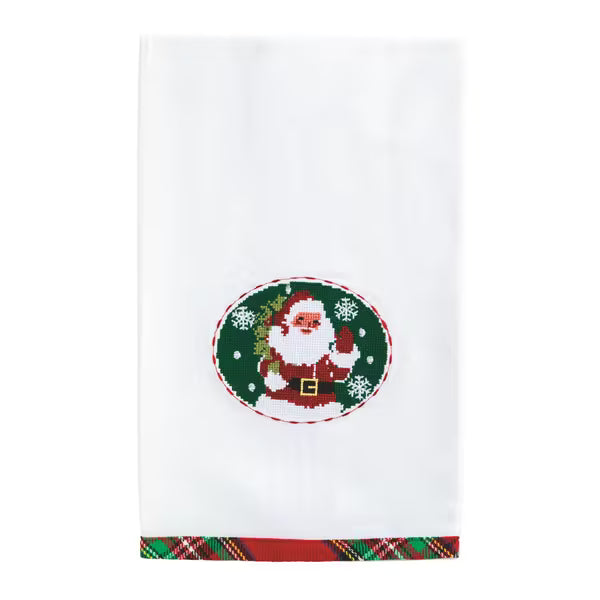 Santa Needlepoint Towel