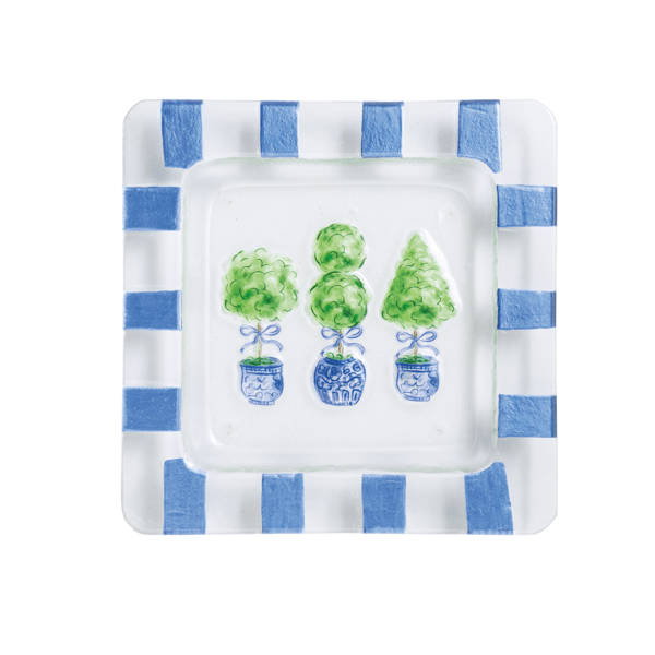 Topiary Glass Plate