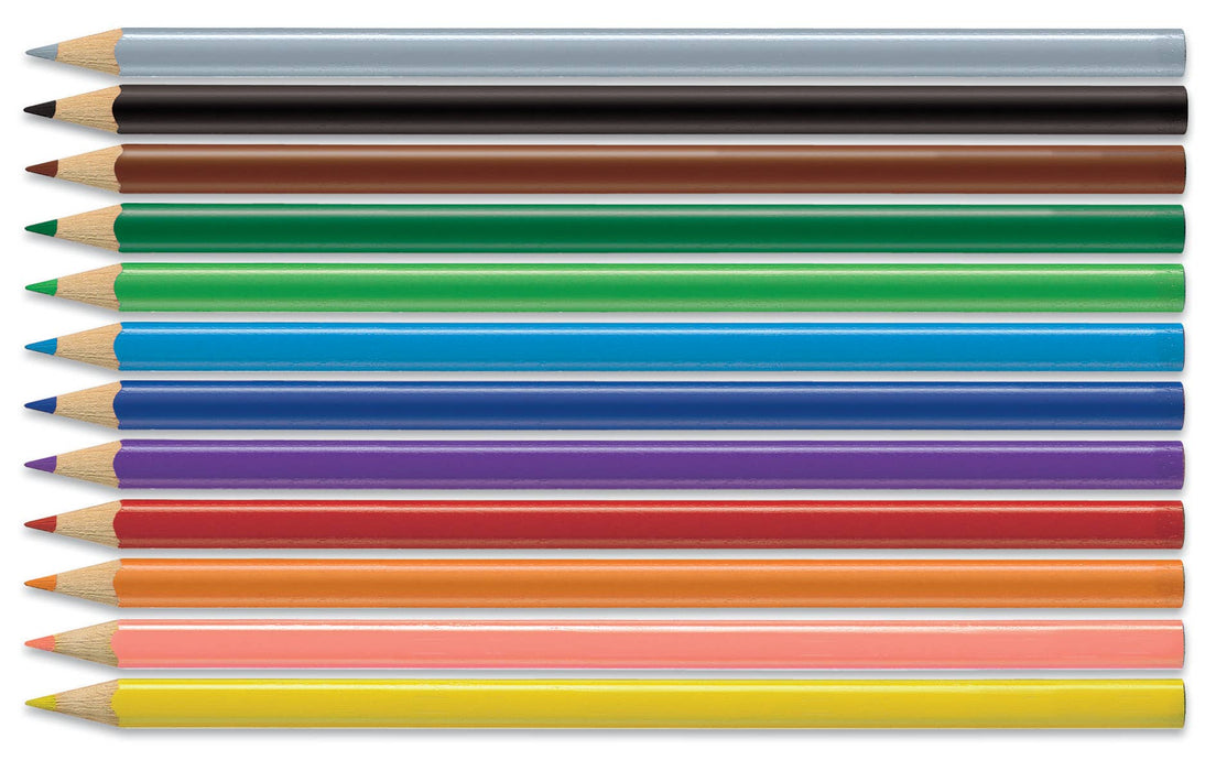 12 Triangular Colored Pencils EcoPencils