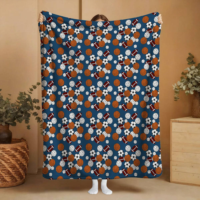 "Sports All Star" Plush Travel Blanket with Matching Case