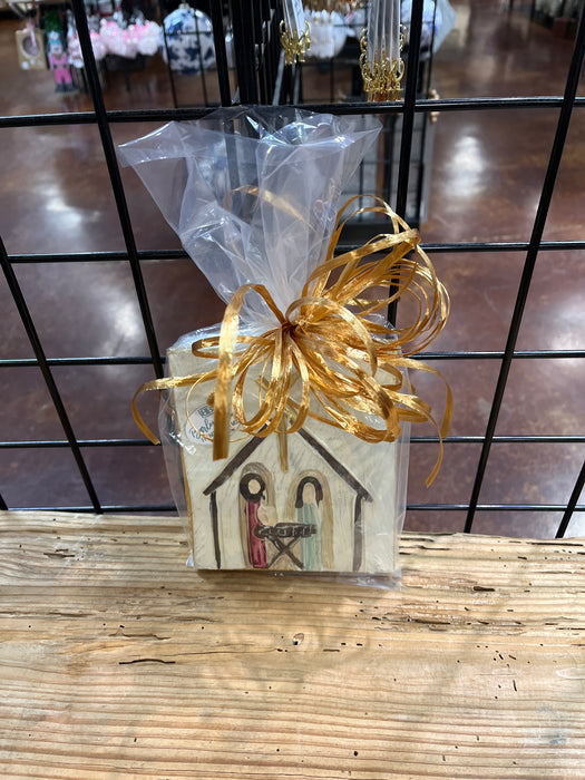 5.5" x 6.5" Nativity Wood Block by Alex Ladner