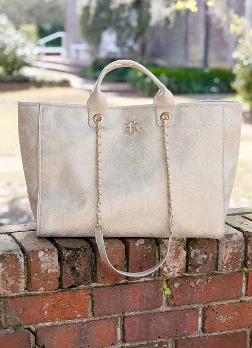 Melissa Shimmer Champagne Tote Bag by Caroline Hill
