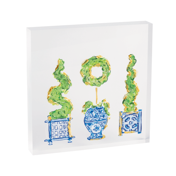 Three Topiary Acrylic Plaque
