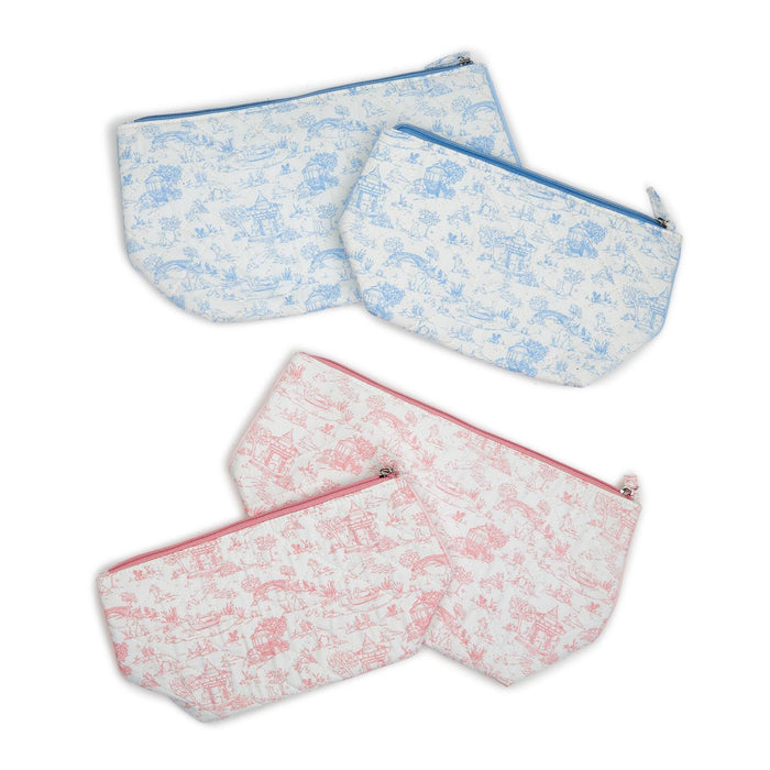 Animal Toile Set of 2 Multipurpose Pouches Includes 2 Sizes- 2 Colors Available!