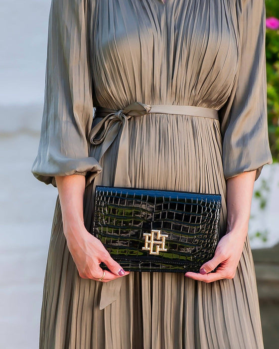 Bryn Black Clutch / Crossbody by Caroline Hill