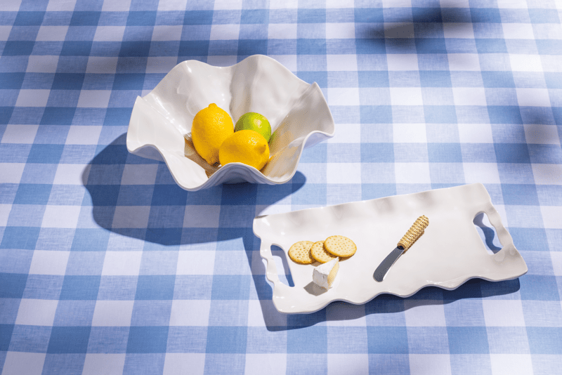 Ruffled Melamine Tray Set