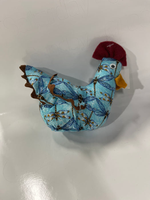 Miniature Hand Sewn Chickens .  Made from Fun Fabric or Vintage Feed Sacks.