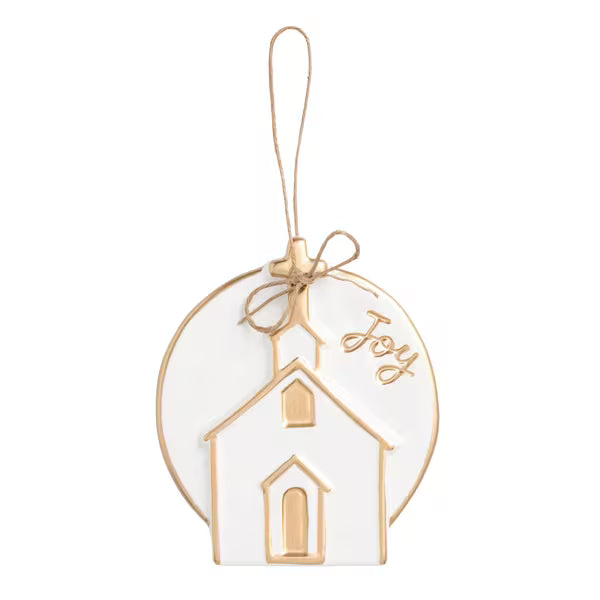 Church Gold Disc Ornament