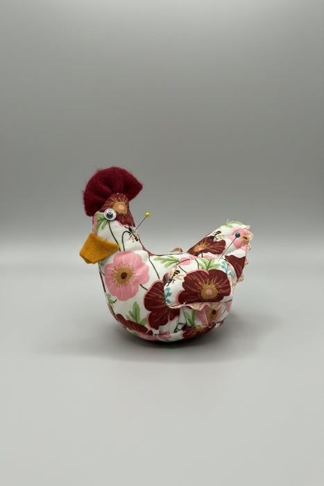 Miniature Hand Sewn Chickens .  Made from Fun Fabric or Vintage Feed Sacks.
