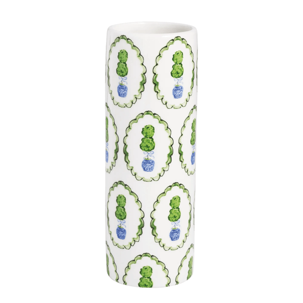 Topiary Pattern Bud Vase