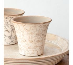 5” Beige Heirloom Planter