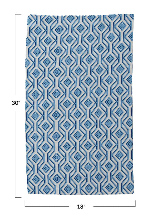 Geometric Diamond Microfibre Tea Towel