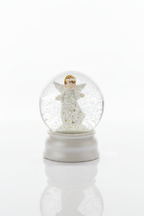 Resin Snowglobe with Baby Angel Decor w/ LED