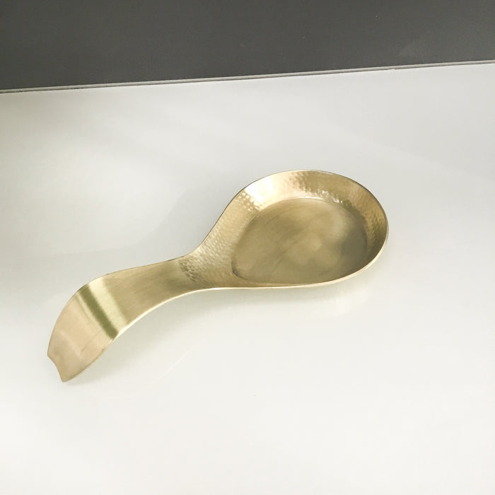 Gold Hammered Spoon Rest