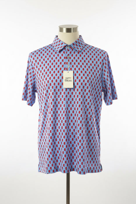 Baby Blue & Red Ole Miss Polo