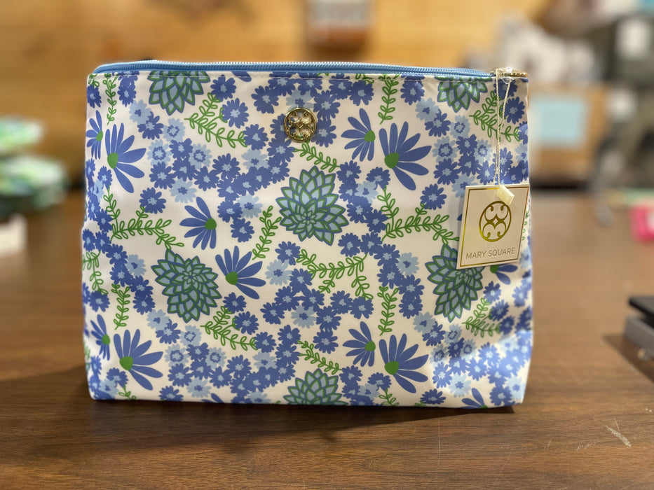Daisy Chain White Travel Pouch
