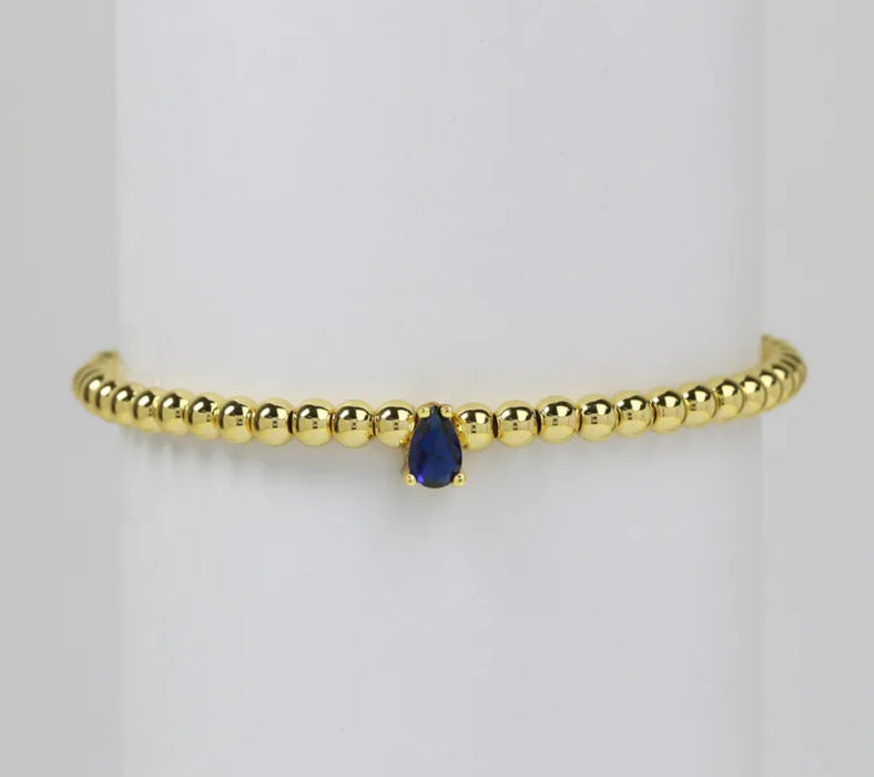 The Gem Glow - Small Tear Drop Birthstone Bracelets