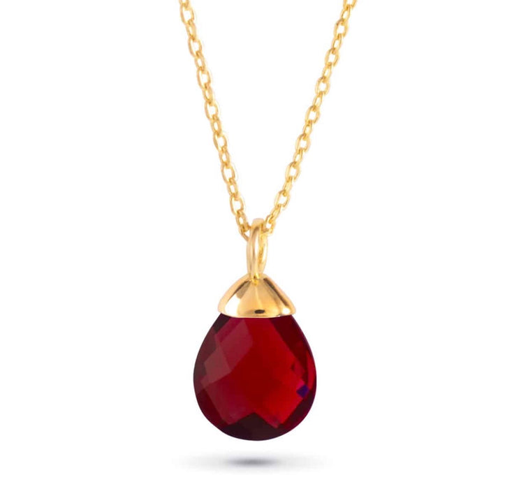 Birthstone Hanging Gold Charm Necklace-12 styles!