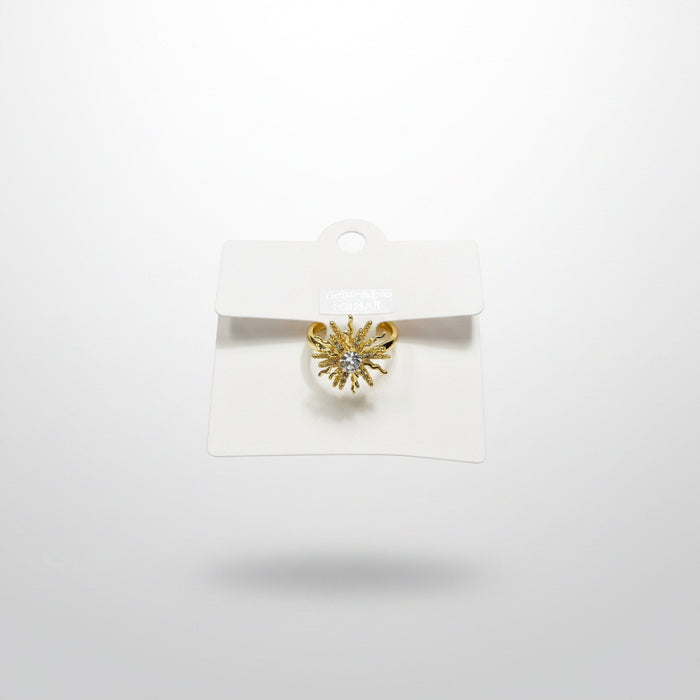 Gold Double Sun Adjustable Fidget Ring