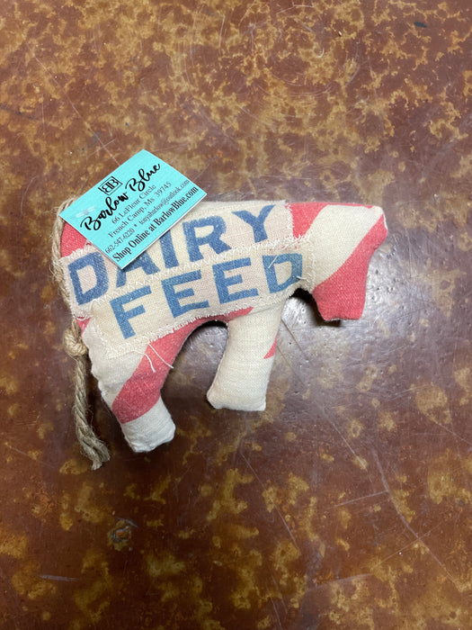 Miniature Hand Sewn Farm Animals.  Made from Fun Fabric or Vintage Feed Sacks.