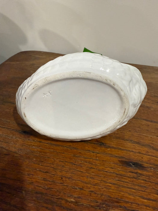 Vintage White Ceramic Swan Planter