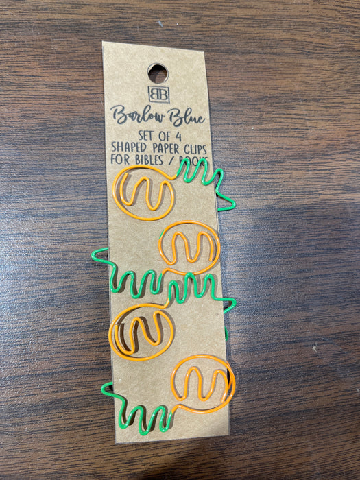 Pineapple Set of 4 Decorative Paper Clips for Bibles & Books